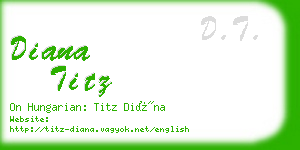 diana titz business card